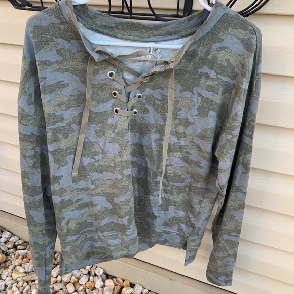 Mudd Sweaters - Camo Crewneck